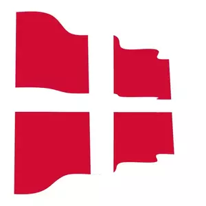 Wellig Flagge Dänemarks