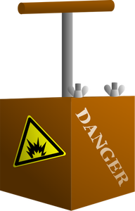 Vector image of brown detonator box