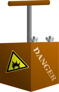 Immagine vettoriale della scatola marrone detonatore