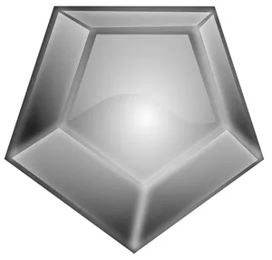 Şase părţi strălucitoare gri diamant ilustraţia vectorială