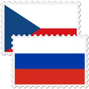 Tsjechisch-Russisch stempel