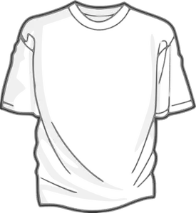 White t-shirt vector image