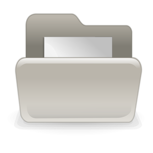 Cartella beige con illustrazione vettoriale di carta