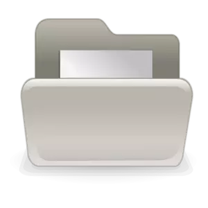 Beige folder with paper vector illustration