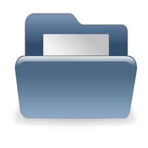 Blue file folder vector illustration
