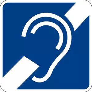 Vector de la imagen de signo de deterioro de la audición