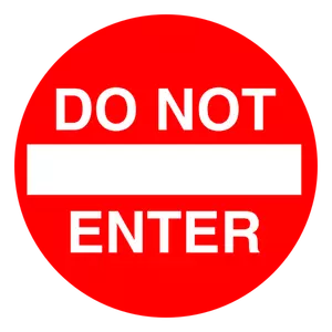 Do not enter traffic sign vector image