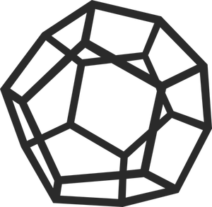 Dodecahedron geometrik şekil vektör görüntü