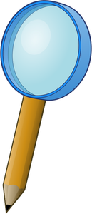 Magnifying pencil vector image