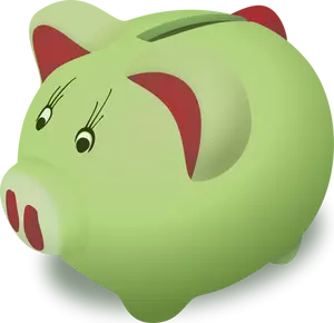 Piggy bank vector graphics