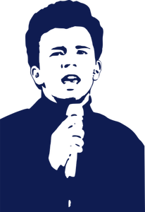 Vector image of singer