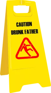 Disegno del segno padre ubriaco vettoriale
