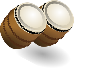 Ett par bongotrummor vektor illustration