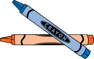 Vector drawing of grease pencils