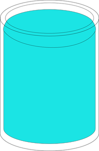 Vaso lleno de ilustración vectorial de agua