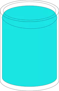 Bicchiere pieno di illustrazione vettoriale d'acqua