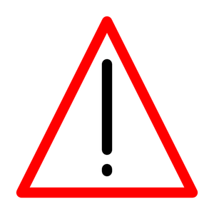 Warning slim traffic sign vector image