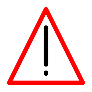 Warning slim traffic sign vector image