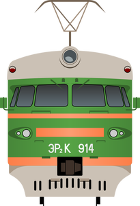 Front view of a train