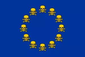 Evropské unie zabíjí podepsat obraz