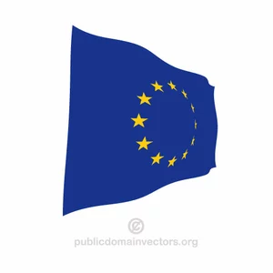 Wellenförmige Vektor Flagge EU