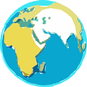 Earth globe sketch