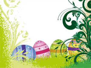Yumurtalı Paskalya poster vektör çizim