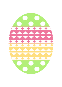 Imagem de vetor de ovo de Páscoa de cor pastel