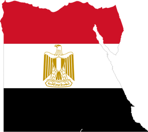 Mapa y bandera de Egipto