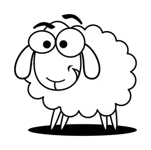 Vektorový obrázek praštěné ovcí