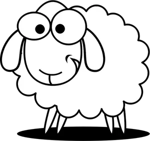 Onnellinen lammas kuva vektori kuva