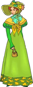 Elegan wanita hijau