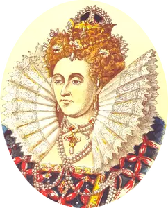 Kuningatar Elisabet I vektorikuva