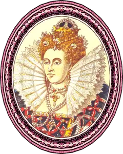 Queen Elizabeth I vector drawing