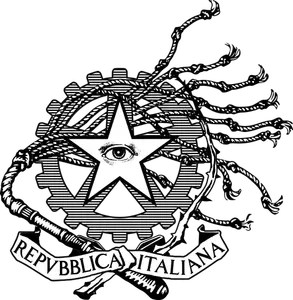 Ilustrasi vektor ide logo untuk Republik Italia