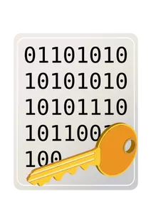 Dessin vectoriel d'icône fichier crypté