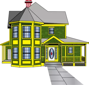 Old Victorian house vector