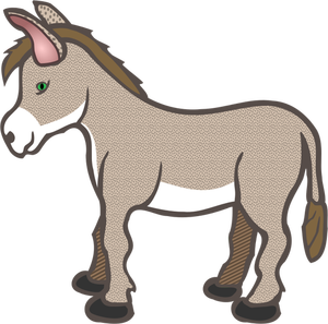 Brown spotty donkey line art vector image