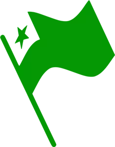 Esperanto bandeira acenando