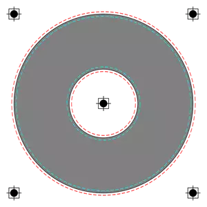 Vektor CD Etikett Vorlage