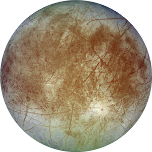 Graphics of Jupiter's satellite Europa