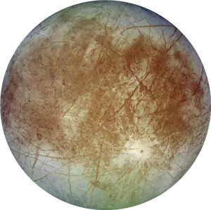 Grafik des Jupiters Satelliten Europa