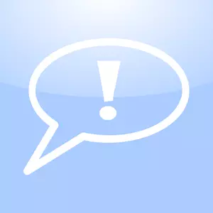 Mac AVERTISSEMENT conversation icône vector image