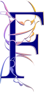 Ilustraţie vectorială a decorat litera F