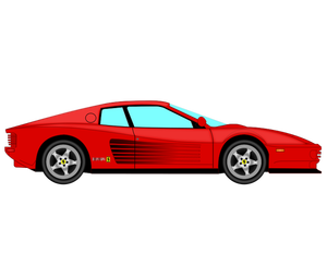 Vektorritning av Ferrari Testarossa