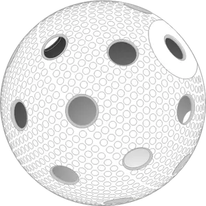 Vector image of floorball ball
