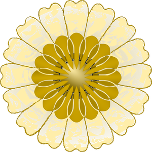 Vektor grafis dari blossom dengan tiga lingkaran