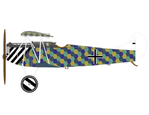 Fokker D VII aeroplane vector image
