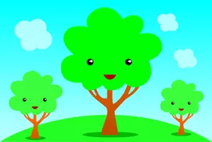 Dibujos animados árboles