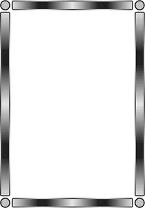 Vector drawing of gray border with gradient